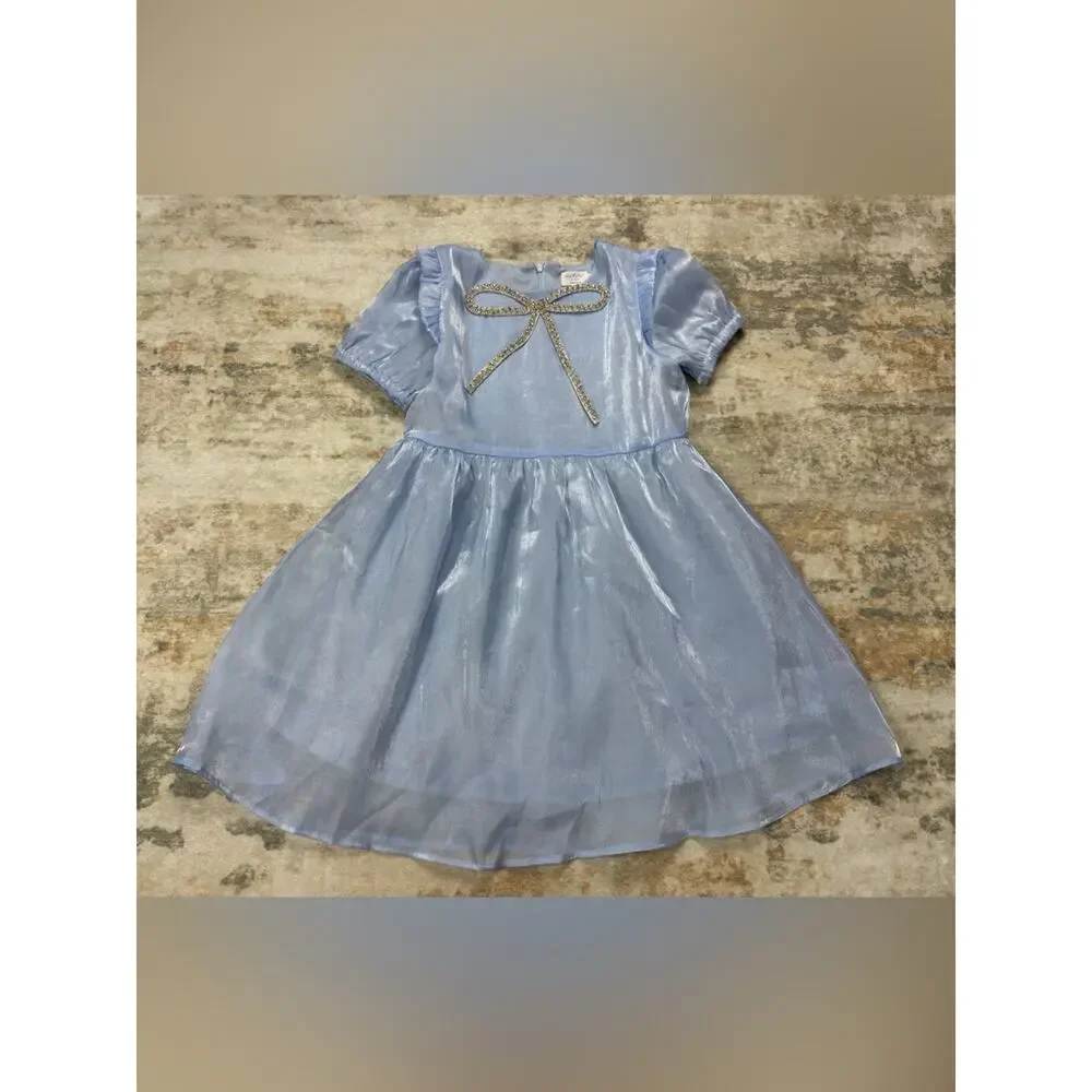 Shop the Mint The Eloise Bow Light Blue Embellished Dress 12/14